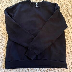 Men’s Black American Apparel crewneck sweatshirt, XL